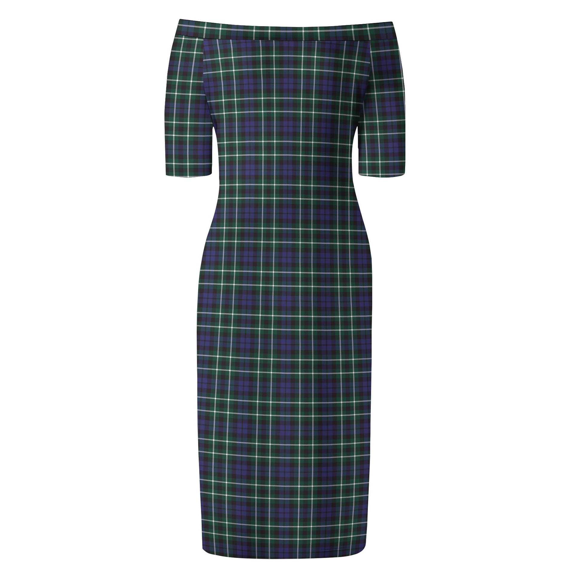 Allardice Tartan Off Shoulder Lady Dress - Tartanvibesclothing