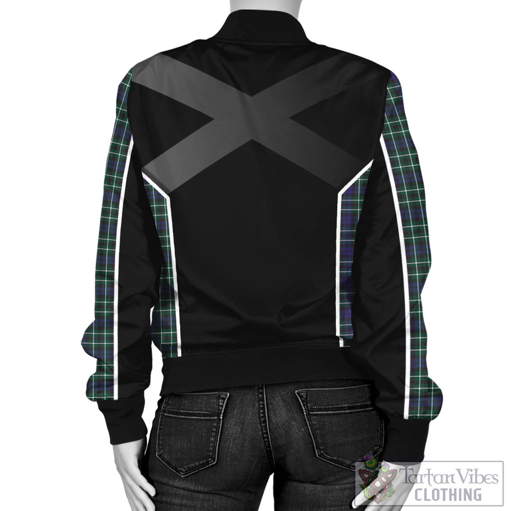 Allardice Tartan Bomber Jacket with Family Crest and Scottish Thistle Vibes Sport Style - Tartan Vibes Clothing