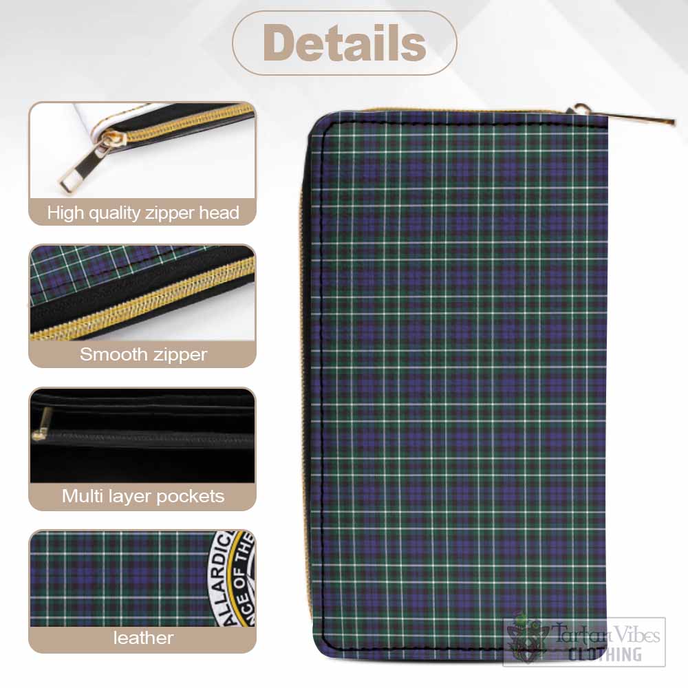 Allardice Tartan Women's Leather Wallet with Family Crest - Tartan Vibes Clothing