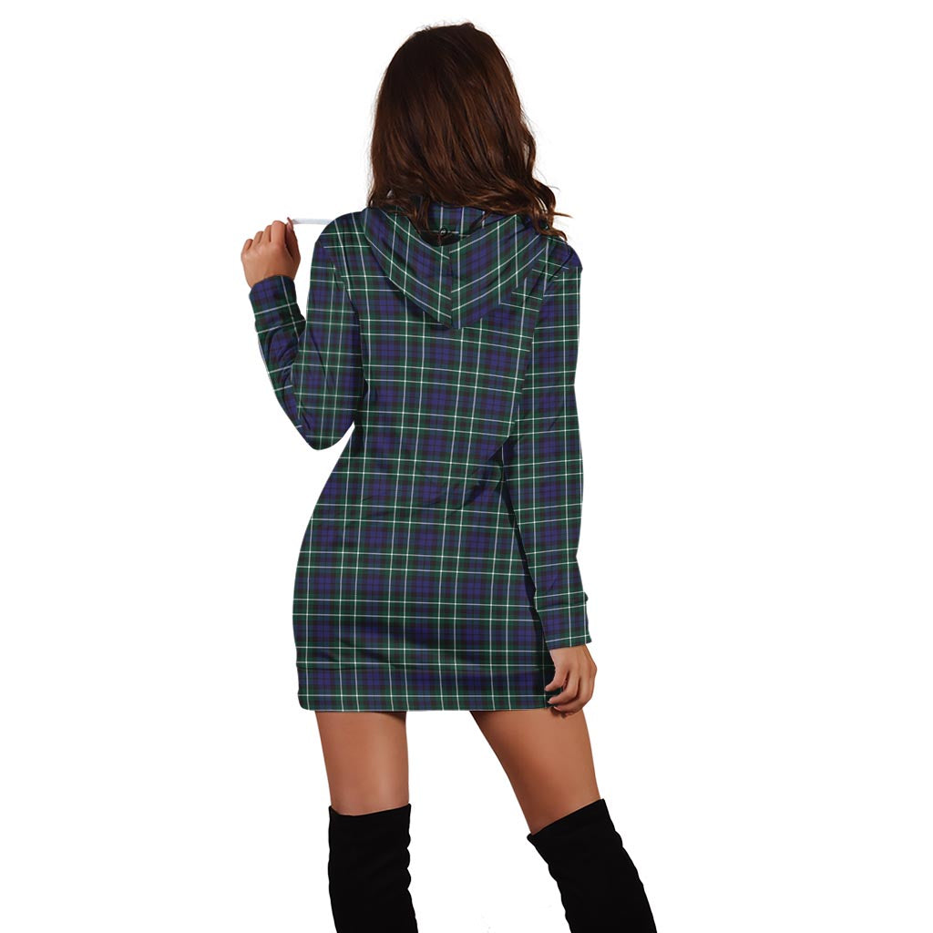 Allardice Tartan Hoodie Dress with Family Crest - Tartan Vibes Clothing