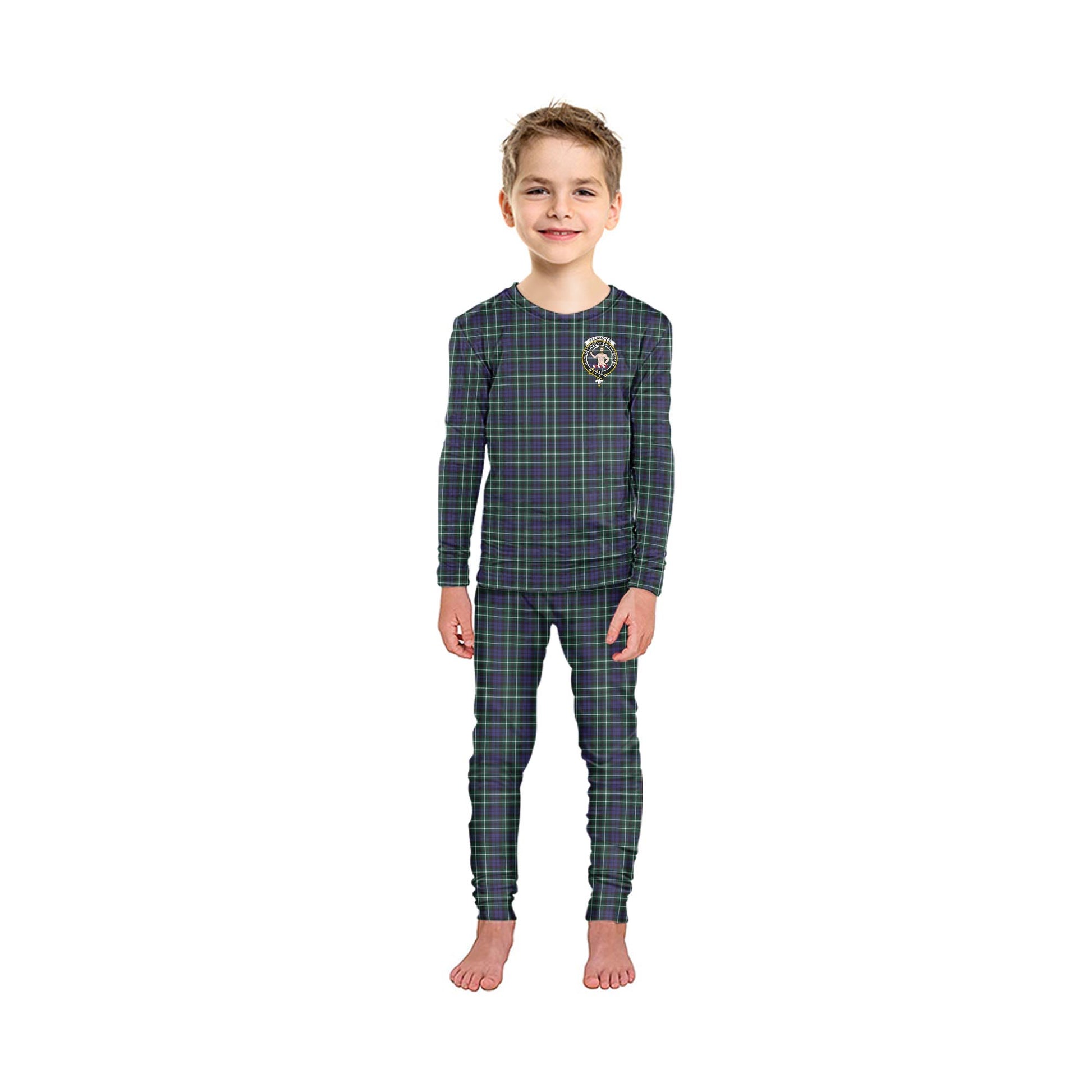 Allardice Tartan Pajamas Family Set with Family Crest - Tartan Vibes Clothing
