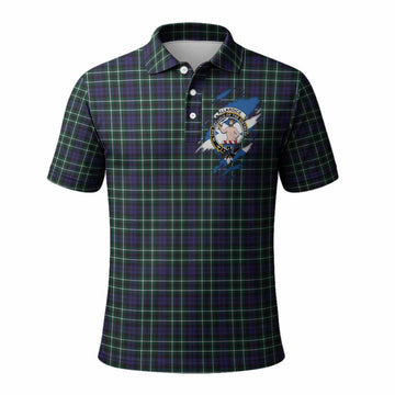 Allardice Clan Crest In Me Tartan Polo Shirt Scotland Flag Style