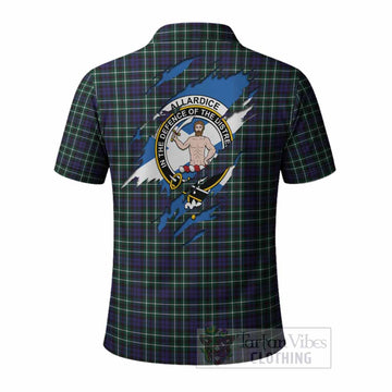 Allardice Clan Crest In Me Tartan Polo Shirt Scotland Flag Style