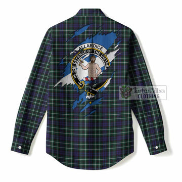 Allardice Clan Crest In Me Tartan Women Casual Shirt Scotland Flag Style