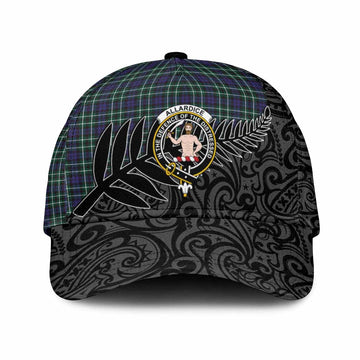 Allardice Crest Tartan Classic Cap with New Zealand Silver Fern Half Style