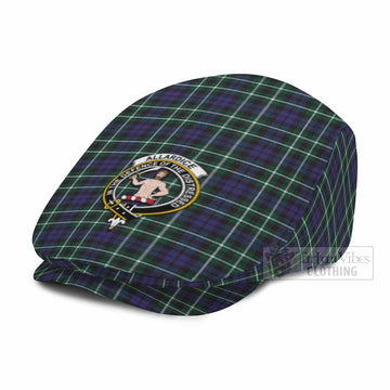 Allardice Family Crest Tartan Jeff Cap, Tartan Flat Cap