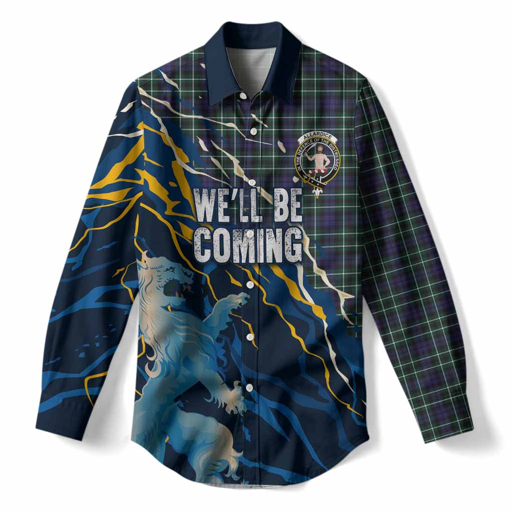 Allardice Scotland Tartan Women Casual Shirt WC2026 Football - We'll Be Coming