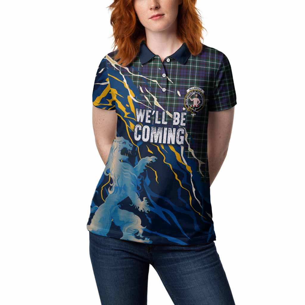 Allardice Scotland Tartan Women Polo Shirt WC2026 Football - We'll Be Coming