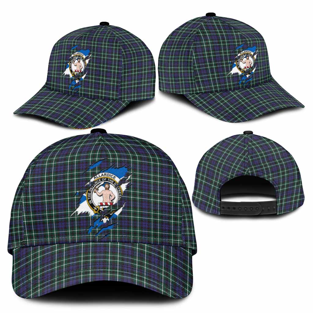 Allardice Tartan Classic Cap with Family Crest In Me Style