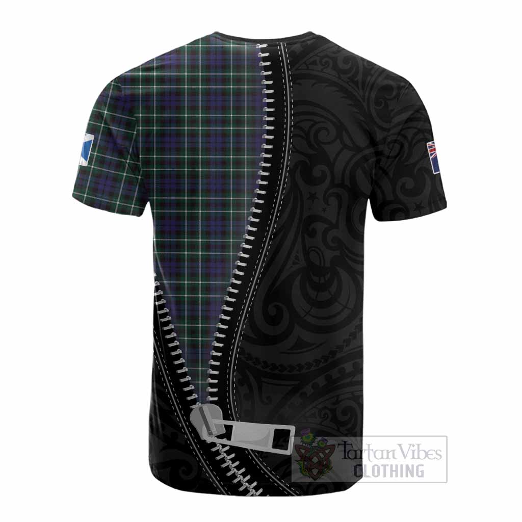 Allardice Tartan Cotton T-shirt New Zealand Pattern Unique Zipper Stylized