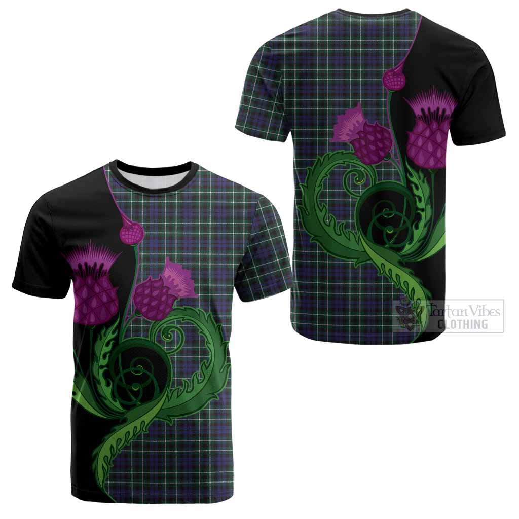 Allardice Tartan Cotton T-shirt Traditional Scottish Thistle