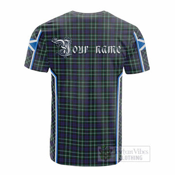 Allardice Tartan Crest Cotton T-shirt Scotland Coat of Arm Flag Style