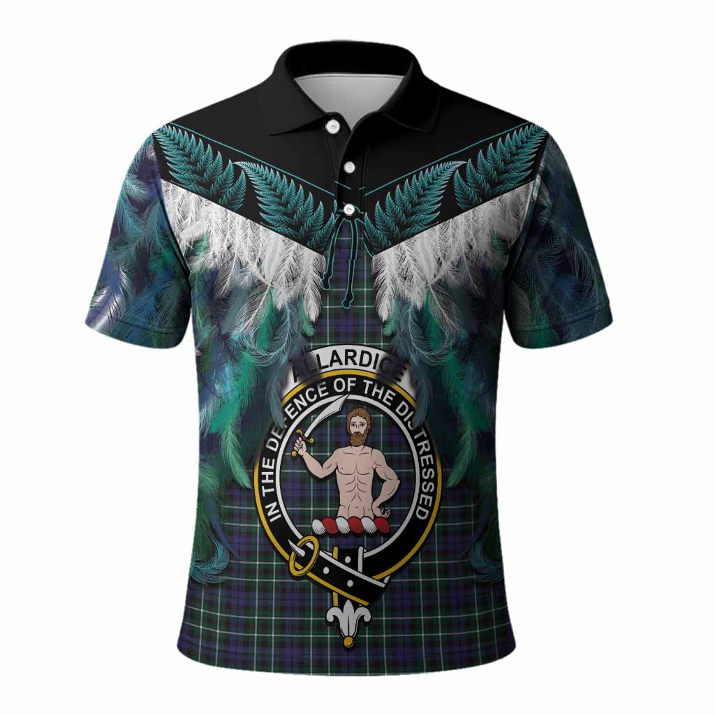 Allardice Tartan Crest Polo Shirt New Zealand Maori Korowai Cloak