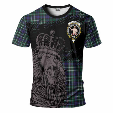 Allardice Tartan Crest T-Shirt Crowned Lion Heritage Style