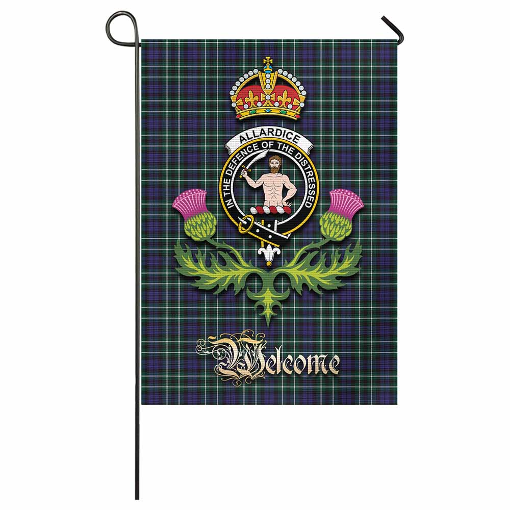 Allardice Tartan Family Crest Garden Flag Royal Thistle Welcome Style - Tartan Vibes Clothing