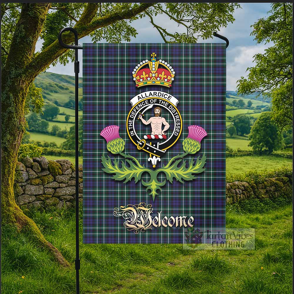 Allardice Tartan Family Crest Garden Flag Royal Thistle Welcome Style - Tartan Vibes Clothing