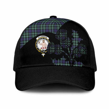 Allardice Tartan Family Crest Mesh Trucker Cap Scotland Thistle Floral Flag Style
