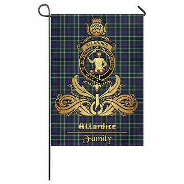 Allardice Tartan Garden Flag with Highland Thistle Cherish Family Crest Style