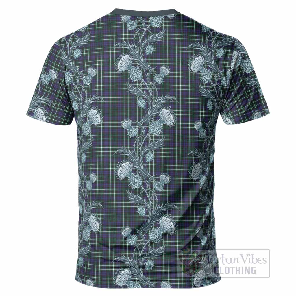 Allardice Tartan T-Shirt Seamless Scottish Thistle Flowers