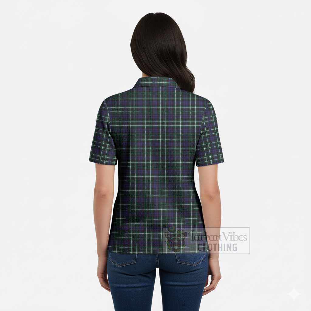 Allardice Tartan Women’s Polo Sweater Top with Family Crest