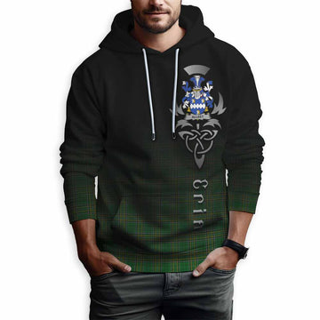 Tartan Vibes Clothing Alleet Irish Clan Hoodie with Coat of Arms Erin Go Bragh Celtic Inspired