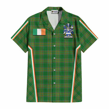 Alleet Irish Clan Coat of Arm Tartan Cotton Hawaiian Shirt Flag Style