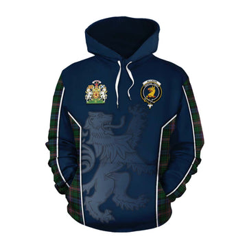 Tartan Vibes Clothing Allison Tartan Cotton Hoodie with Family Crest and Lion Rampant Vibes Sport Style