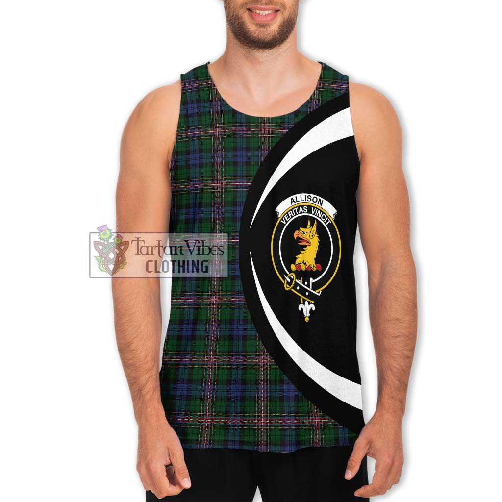 Allison Tartan Men's Tank Top with Family Crest Circle Style Men - Tartan Vibes Clothing