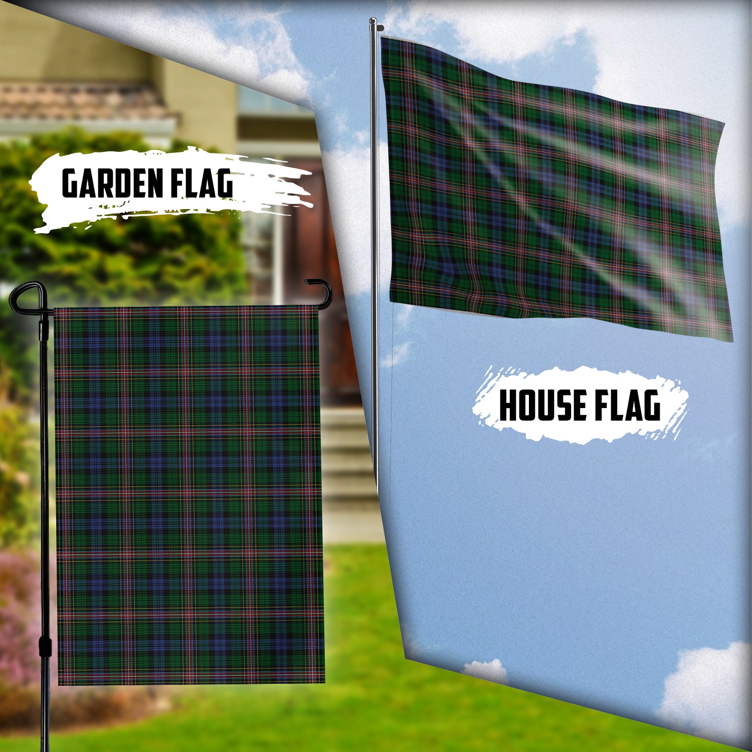 Allison Tartan Flag Garden Flag (Vertical) - Tartanvibesclothing