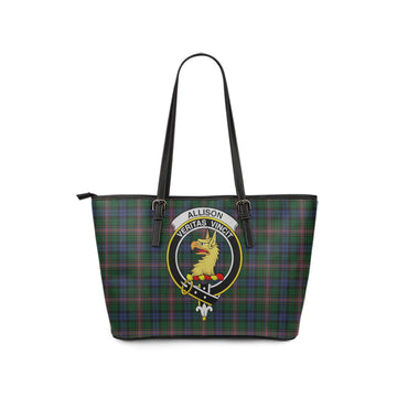 Allison Tartan Leather Tote Bag with Family Crest