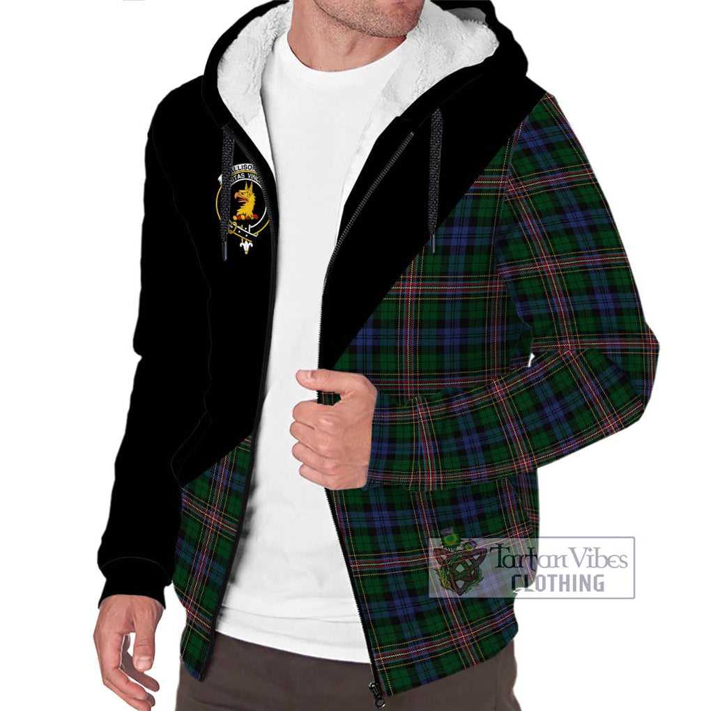 Allison Tartan Sherpa Hoodie with Family Crest and Military Logo Style Unisex S - Tartanvibesclothing Shop