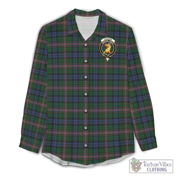 Allison Tartan Womens Casual Shirt with Family Crest