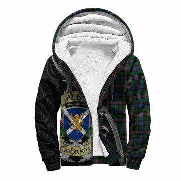 Allison Tartan Family Crest Sherpa Hoodie Lion Rampant Royal Thistle Shield Celtic Inspired