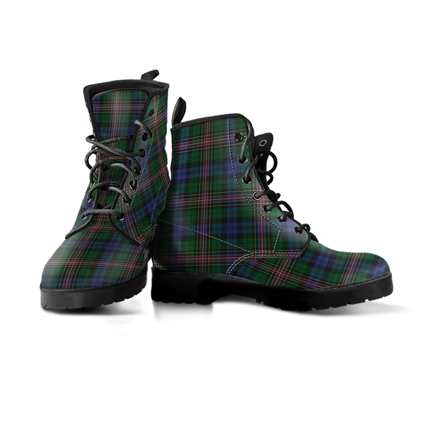 Allison Tartan Leather Boots - Tartanvibesclothing