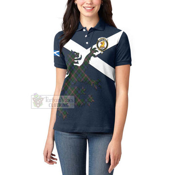 Tartan Vibes Clothing Allison Tartan Lion Rampant Women's Polo Shirt – Proudly Display Your Heritage with Alba Gu Brath and Clan Name