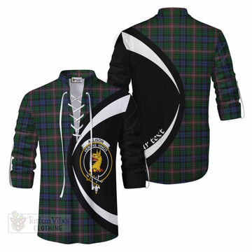 Tartan Vibes Clothing Allison Tartan Ghillie Kilt Shirt with Family Crest Circle Style
