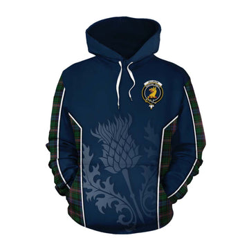 Tartan Vibes Clothing Allison Tartan Cotton Hoodie with Family Crest and Scottish Thistle Vibes Sport Style
