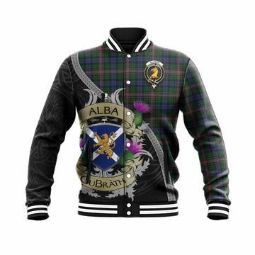 Tartan Vibes Clothing Allison Tartan Family Crest Baseball Jacket Lion Rampant Royal Thistle Shield Celtic Inspired