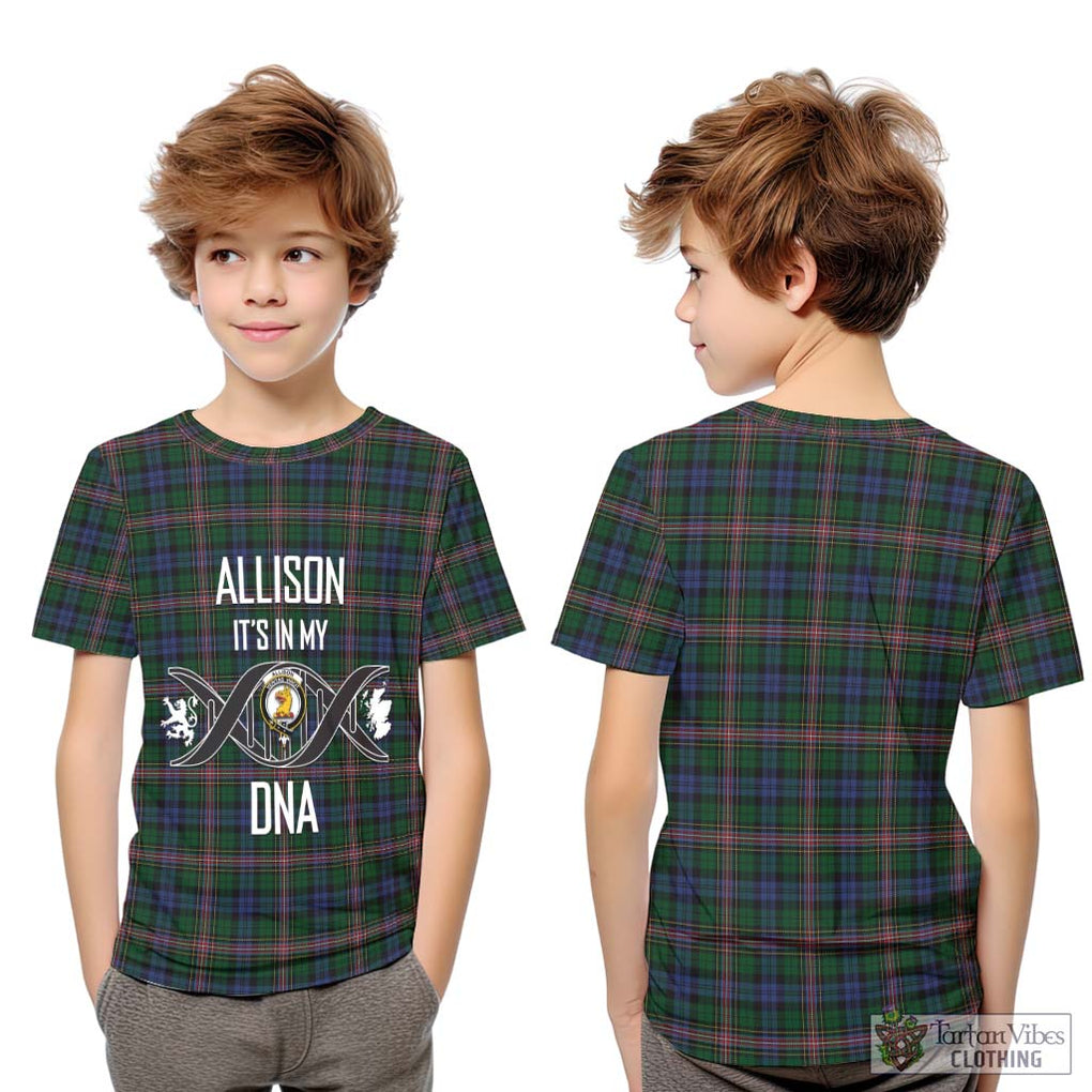 Allison Tartan Kid T-Shirt with Family Crest DNA In Me Style Youth XL Size14 - Tartanvibesclothing Shop