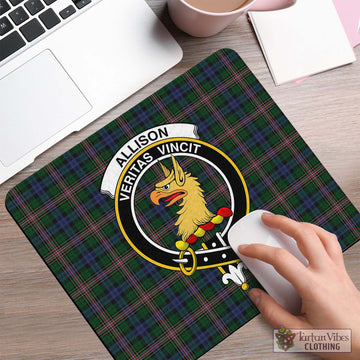 Allison Tartan Mouse Pad with Family Crest