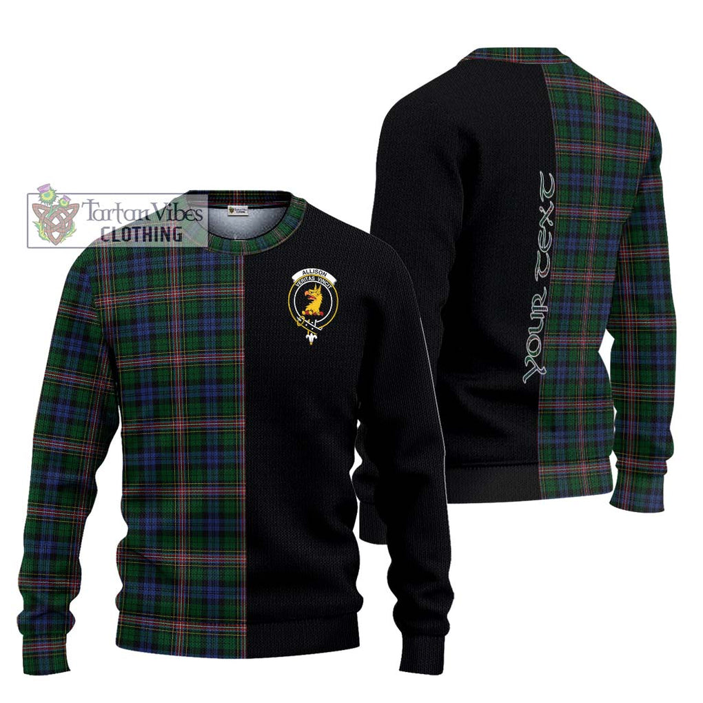 Allison Tartan Knitted Sweater with Family Crest and Half Of Me Style Unisex - Tartanvibesclothing Shop