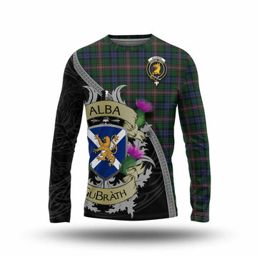 Allison Tartan Family Crest Long Sleeve T-Shirt Lion Rampant Royal Thistle Shield Celtic Inspired