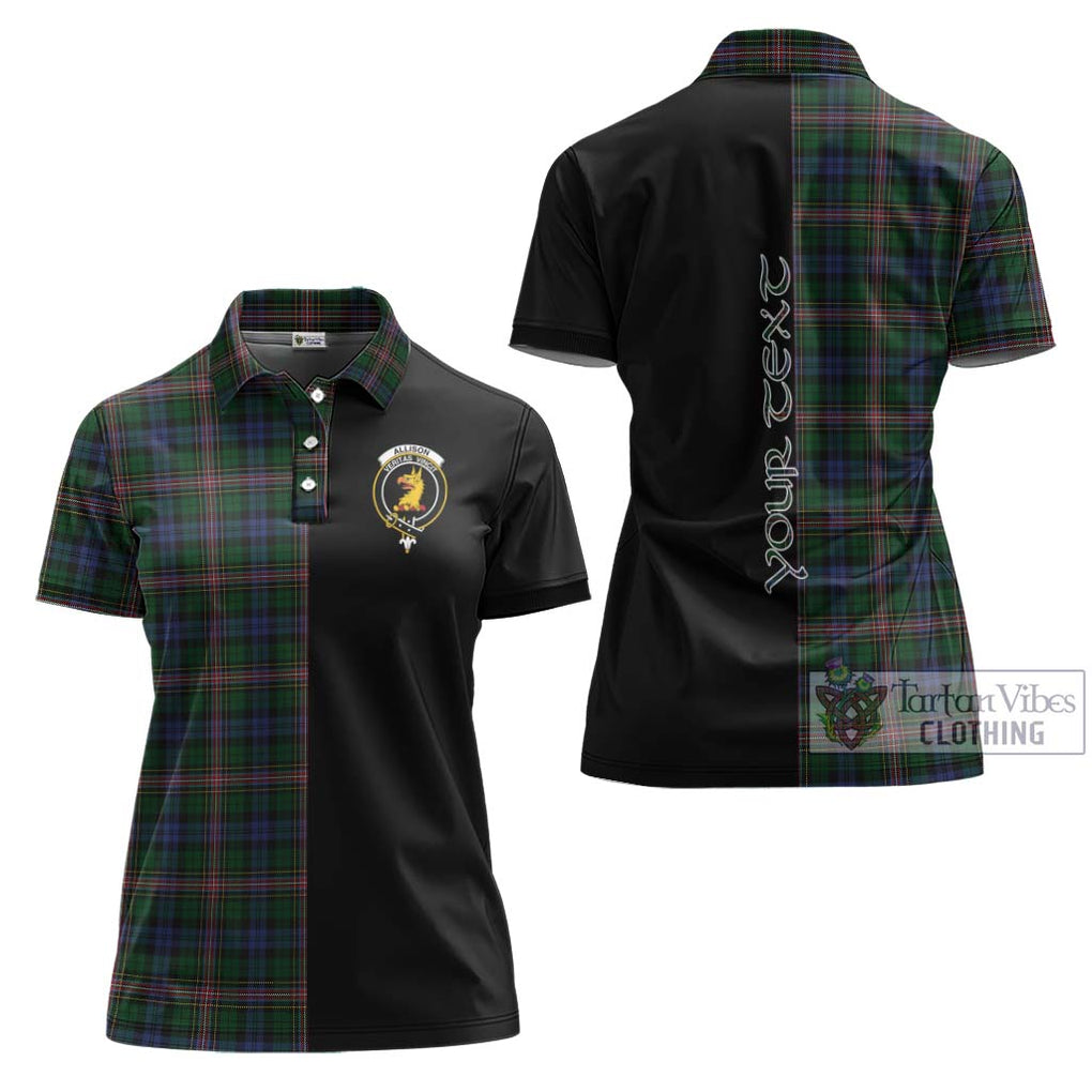 Allison Tartan Women's Polo Shirt with Family Crest and Half Of Me Style Women - Tartanvibesclothing Shop