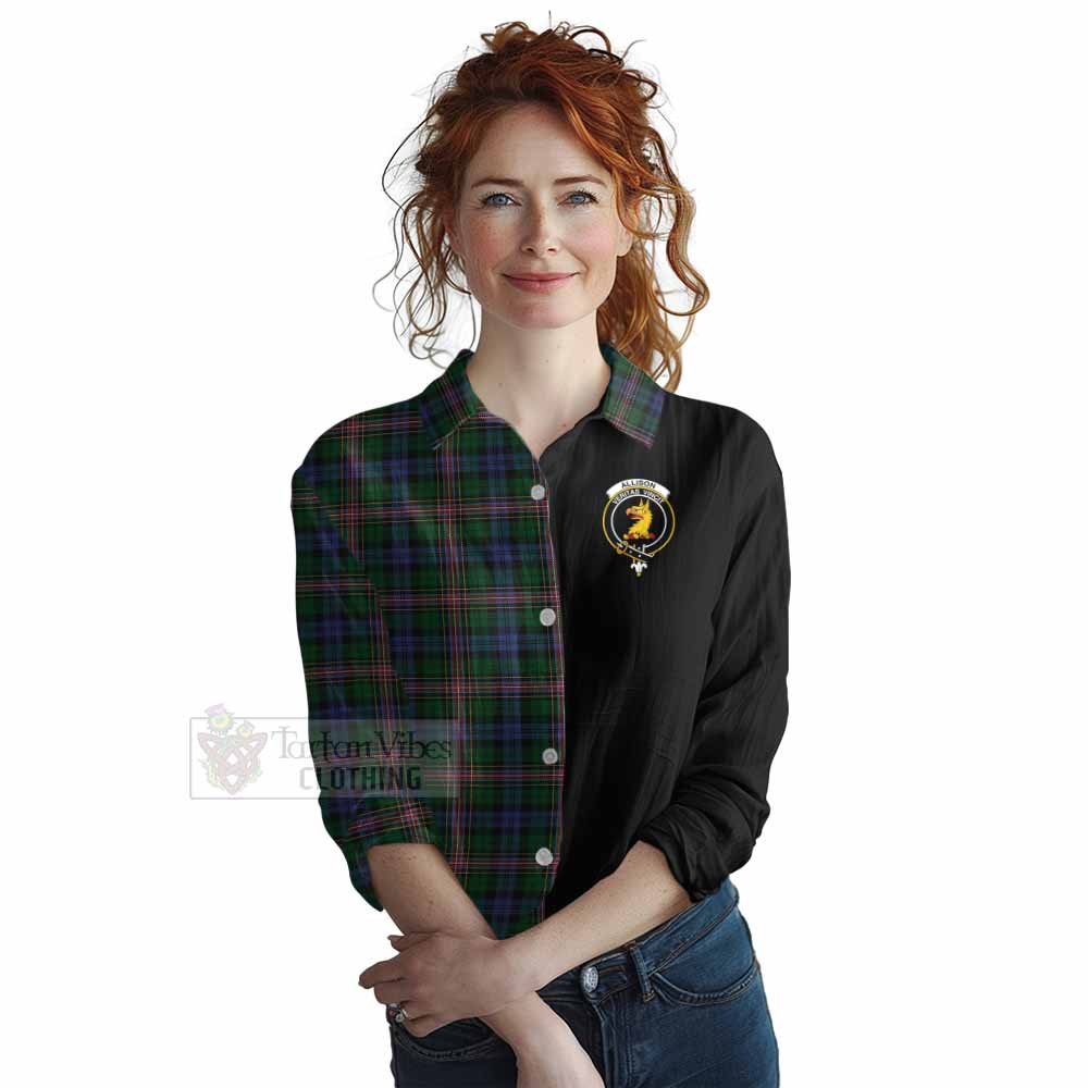 Tartan Vibes Clothing Allison Tartan Women's Casual Shirt with Family Crest and Half Of Me Style
