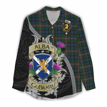 Tartan Vibes Clothing Allison Tartan Family Crest Women's Casual Shirt Lion Rampant Royal Thistle Shield Celtic Inspired