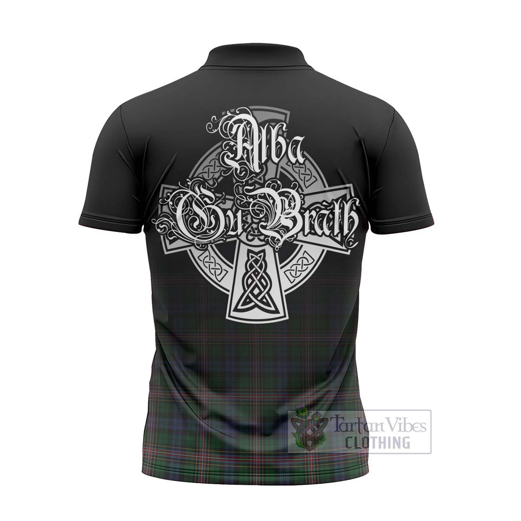 Tartan Vibes Clothing Allison Tartan Zipper Polo Shirt Featuring Alba Gu Brath Family Crest Celtic Inspired
