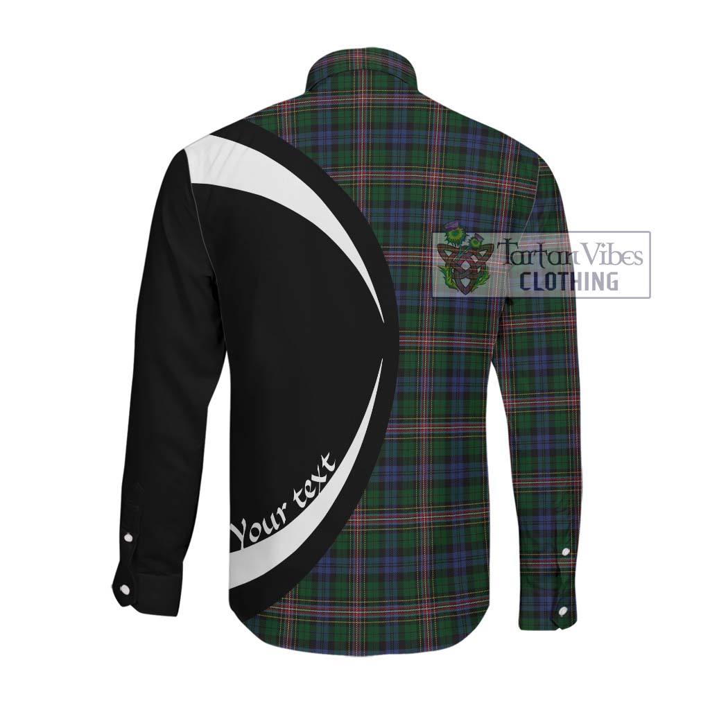Allison Tartan Long Sleeve Button Up with Family Crest Circle Style Men's Shirt - Tartan Vibes Clothing