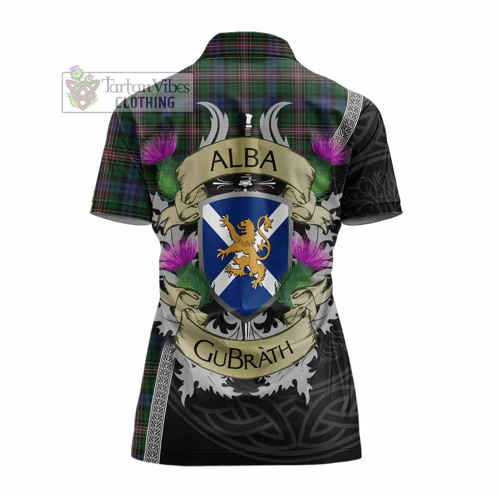 Tartan Vibes Clothing Allison Tartan Family Crest Women's Polo Shirt Lion Rampant Royal Thistle Shield Celtic Inspired