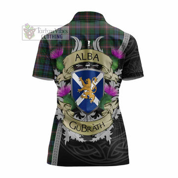 Allison Tartan Family Crest Women's Polo Shirt Lion Rampant Royal Thistle Shield Celtic Inspired