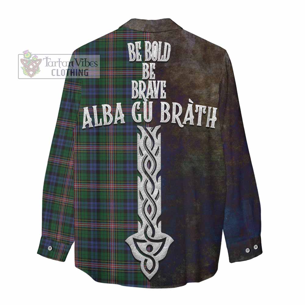 Tartan Vibes Clothing Allison Tartan Family Crest Women's Casual Shirt Alba Gu Brath Be Brave Lion Ancient Style